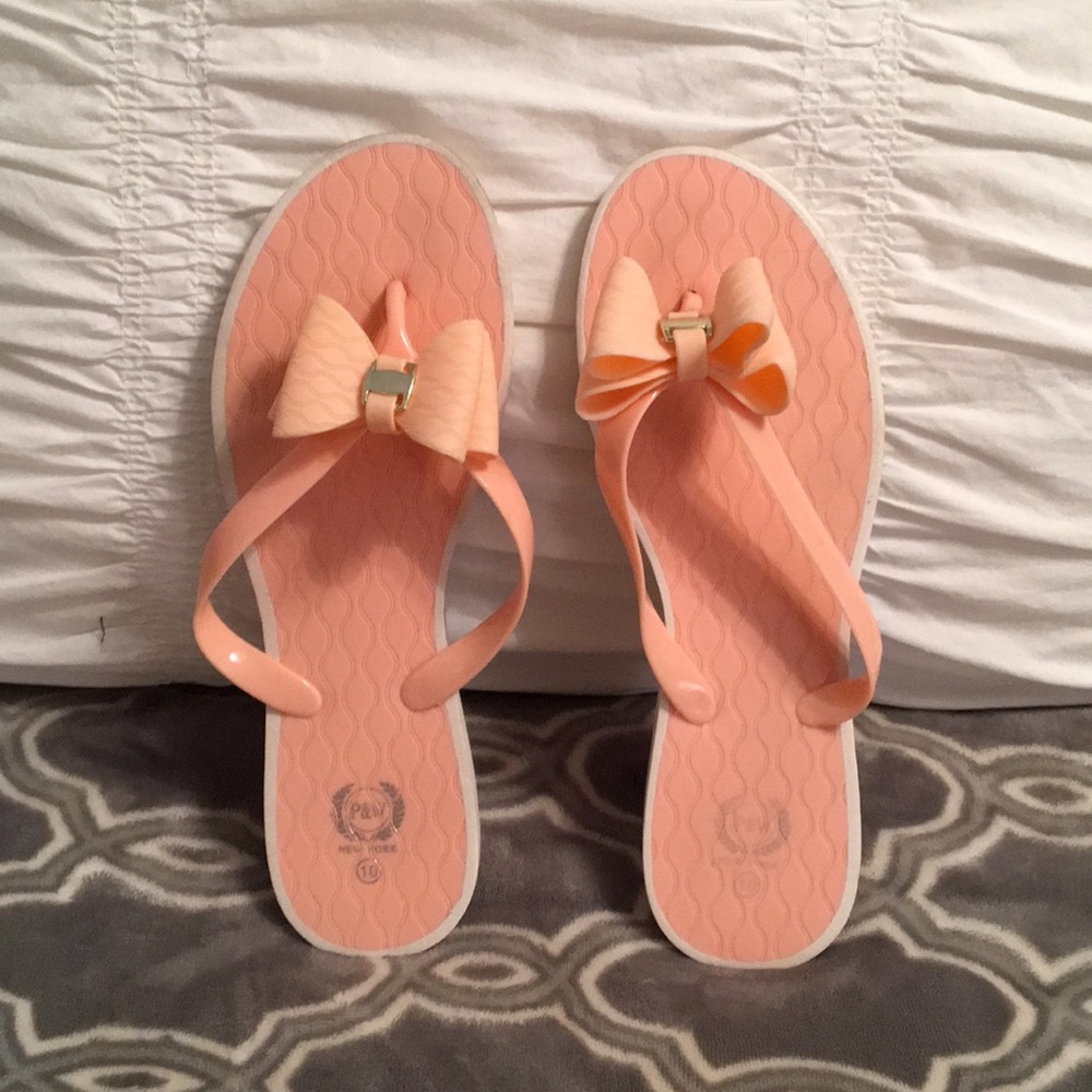 Pink flip flops